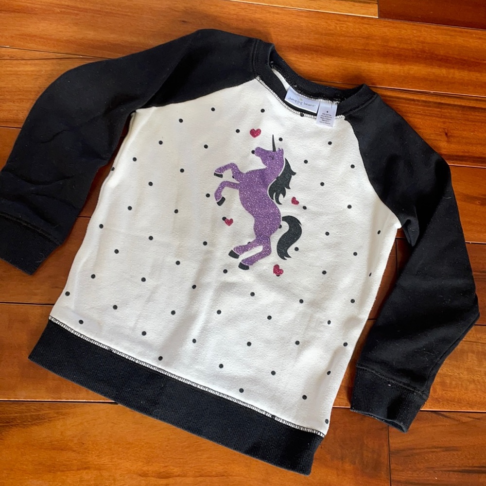 Girls sweatshirt with sparkle unicorn Size 4
